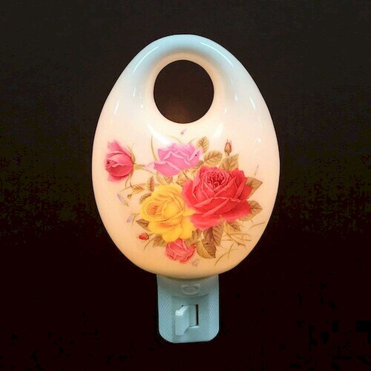 Assorted Flowers on An Oval Night Light