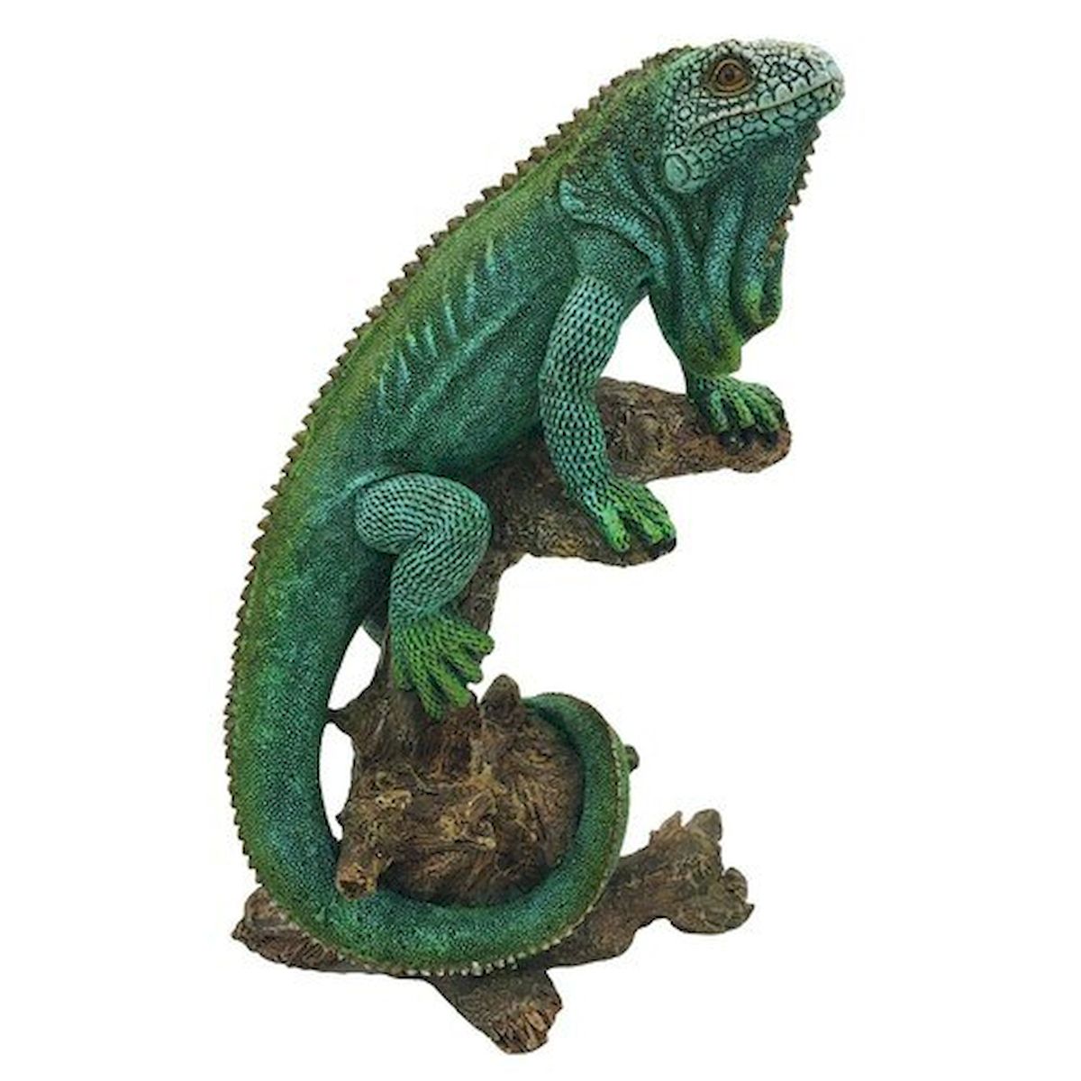 Picture of Mr. MJs HO-JY58025-8A Green Lizard on A Log Figurine