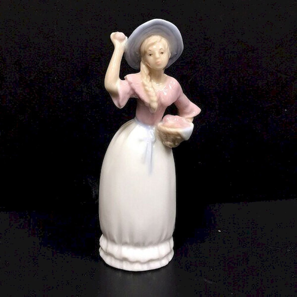 Girl with A Basket of Fruit Figurine