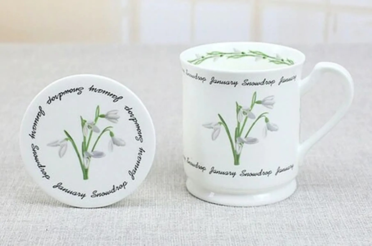 Picture of Mr. MJs HO-M1001-1 January-Snowdrop Drink Mug