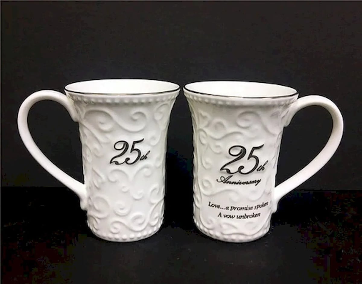 HO-MV20121-25 25 Anniversary Mug - Set of 2