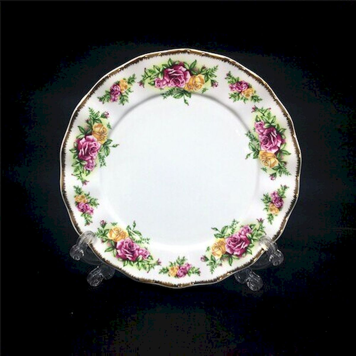 Picture of Mr. MJs HO-S2914H-10D208 Rose Patterened Dinner Plate