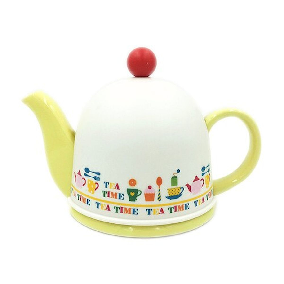 Picture of Mr. MJs HO-SFYT027L-YELLOW Colourful Tea Time Cover & Yellow Teapot with Infuser