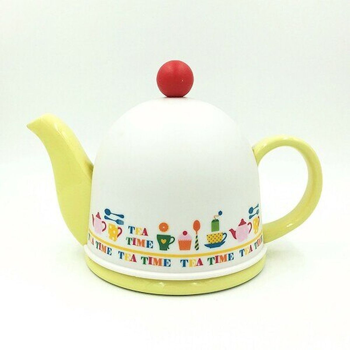 Picture of Mr. MJs HO-SFYT027S-YELLOW Colourful Tea Time Cover & Yellow Teapot with Infuser