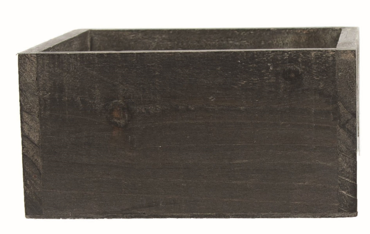 Black Washed Wooden Box