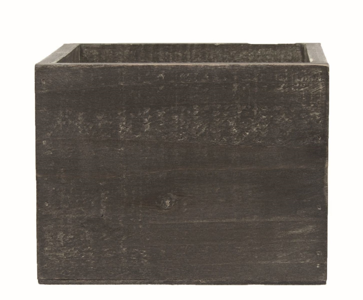 Square Black Washed Planter