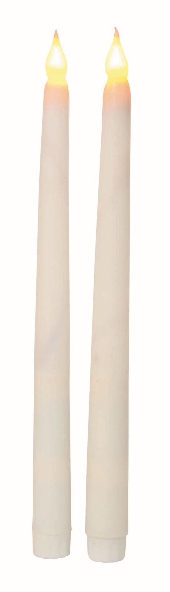 Picture of 212 Main AI-C11WH White LED Wax Coated Taper Candles, Set of 2