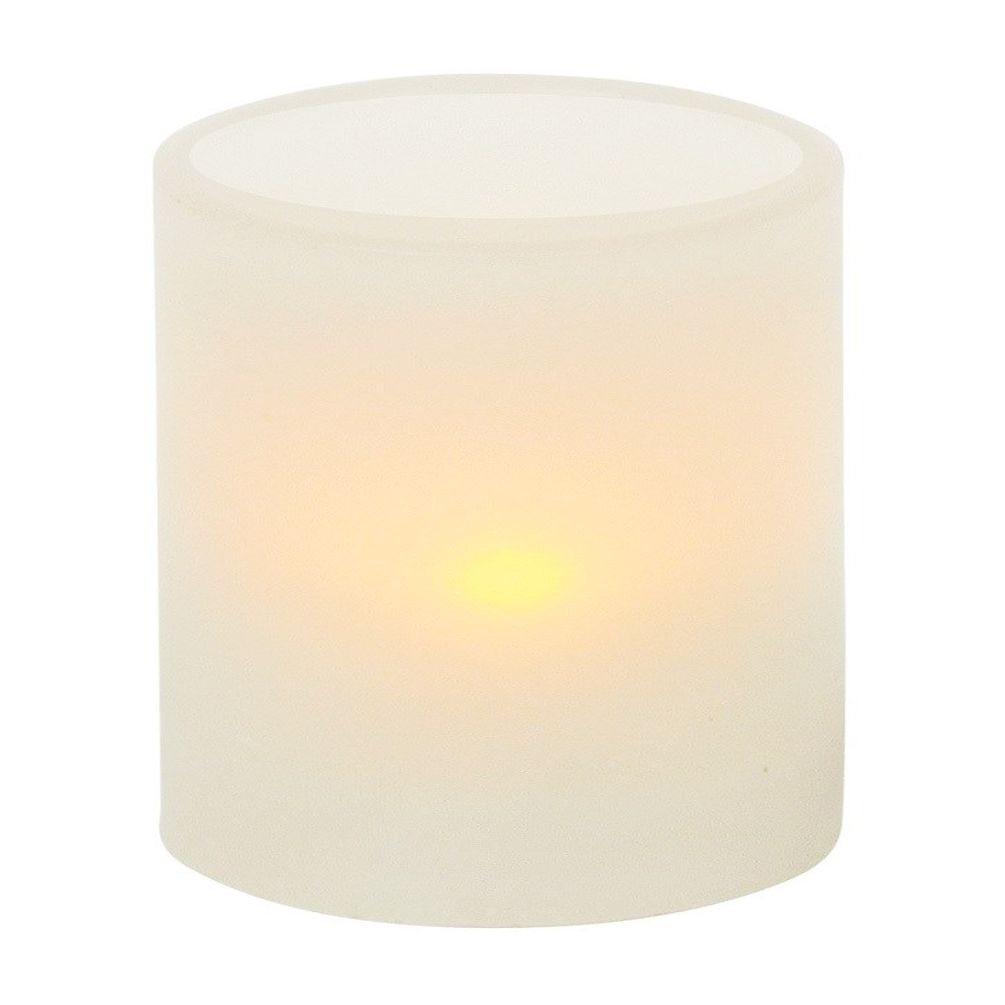 Picture of 212 Main AI-C2784WH White LED Wax Coated Pillar 2 Candles, Set of 2
