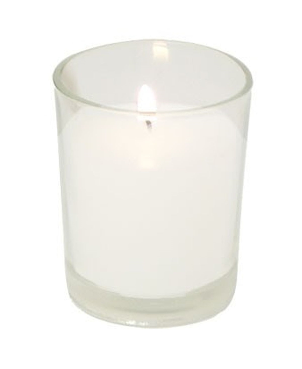 Picture of 212 Main AI-C2WH Round Glass with White Votive Candles&#44; Set of 6