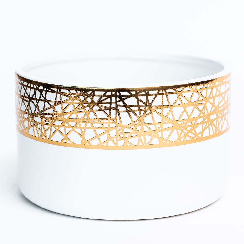 Picture of 212 Main AI-CE12-882 White with Gold Accents Planter