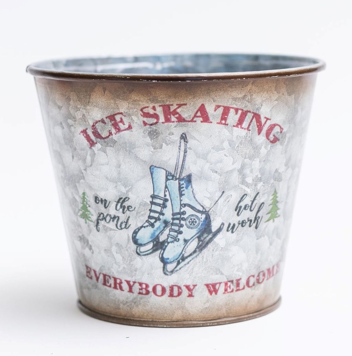 Picture of 212 Main AI-GA3500-855 Ice Skating Everybody Welcome Planter