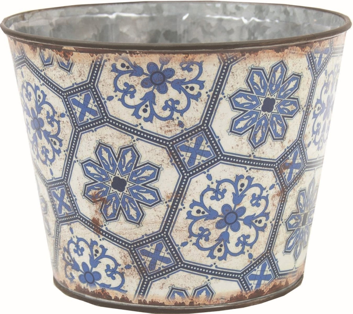 Picture of 212 Main AI-GA3510LSB White & Blue Patterned Planter