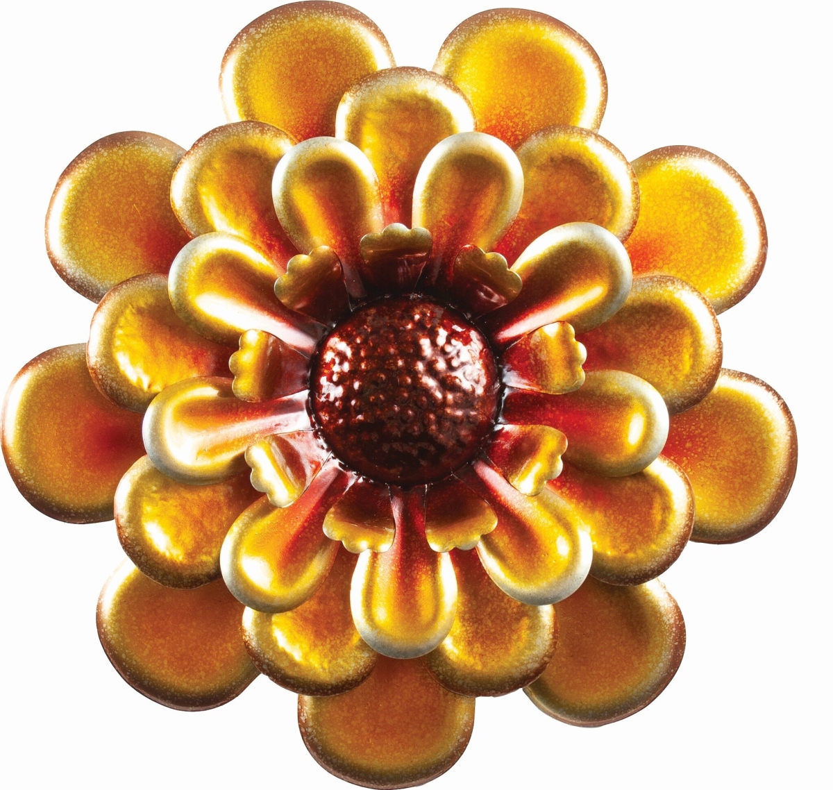 Yellow Metal Flower Wall Decor