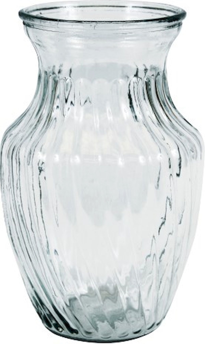 Picture of 212 Main AI-GL402CLR Clear Glass Ribbed Vase