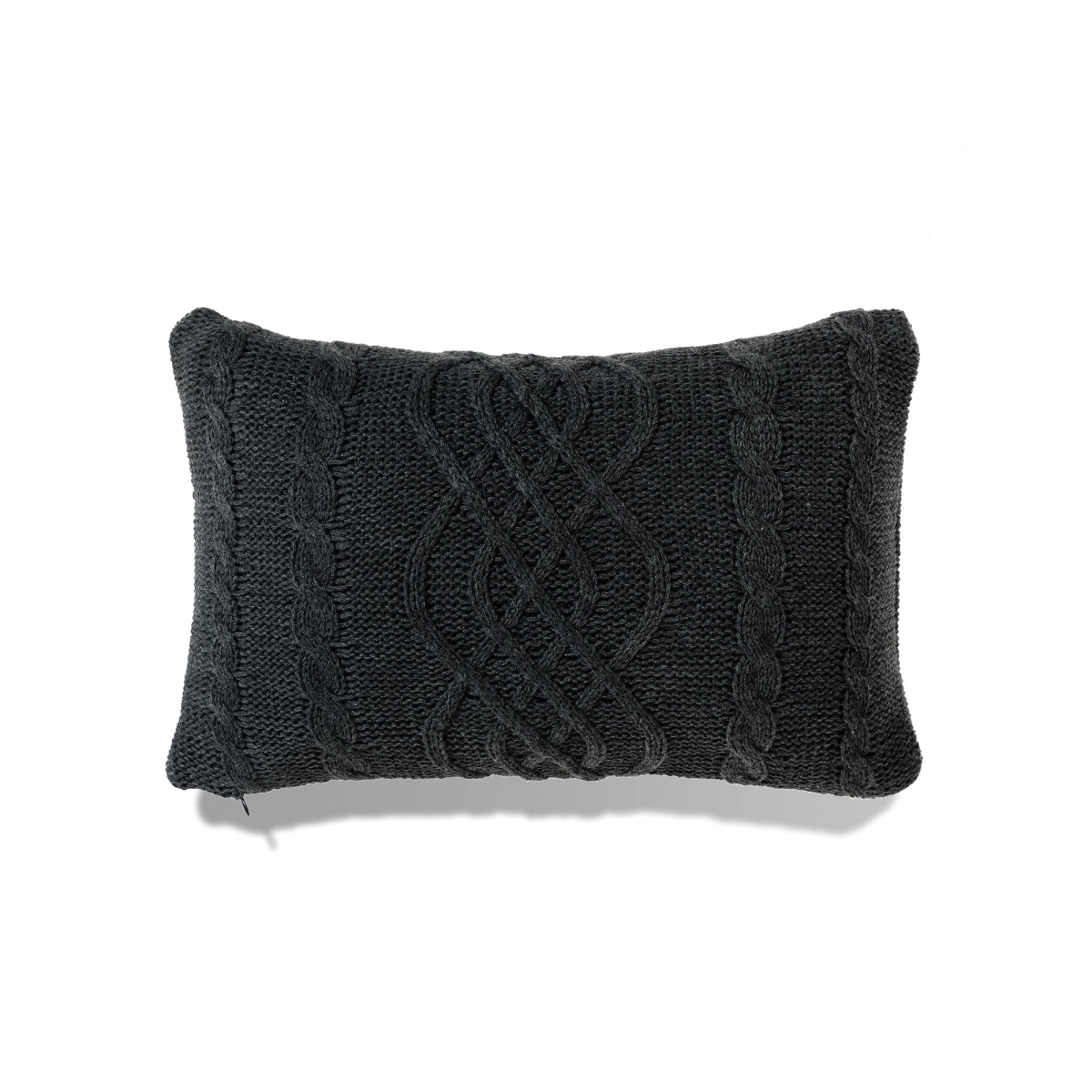 Picture of HUI Home HH-BC1420LL06OP 14 x 20 in. 14 Banff Cable Chunky Knit Pillow with Polyester Insert&#44; Dark Heather Grey
