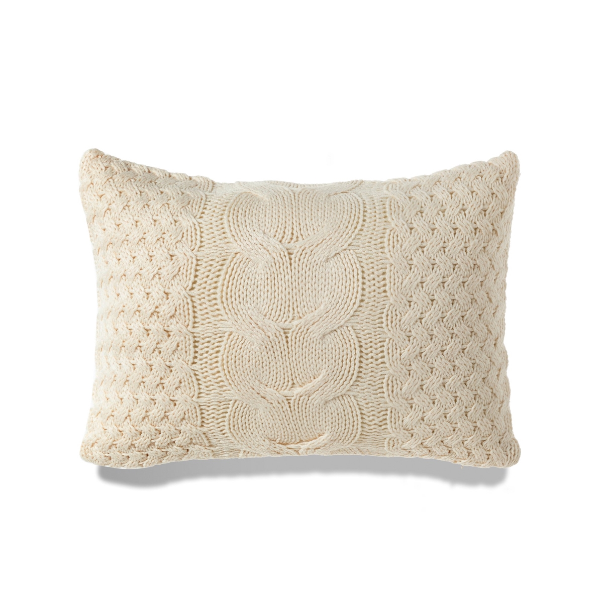 Picture of HUI Home HH-BC1624LL21OP 16 x 24 in. 5 Banff Cable Chunky Knit Pillow with Polyester Insert&#44; Ivory