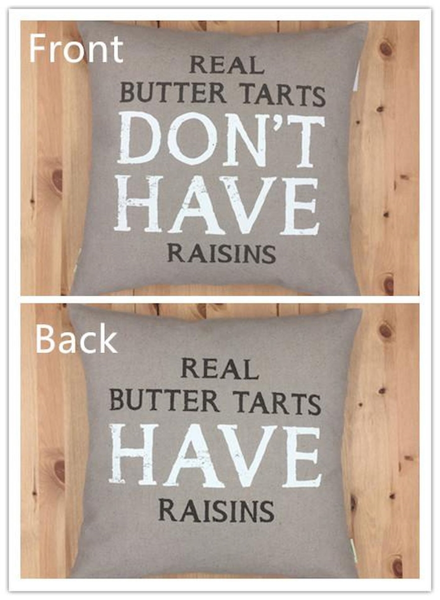 Picture of HUI Home HH-CR1818JS03OP 18 x 18 in. Cottage Rules Butter Tarts Pillow with Polyester Insert
