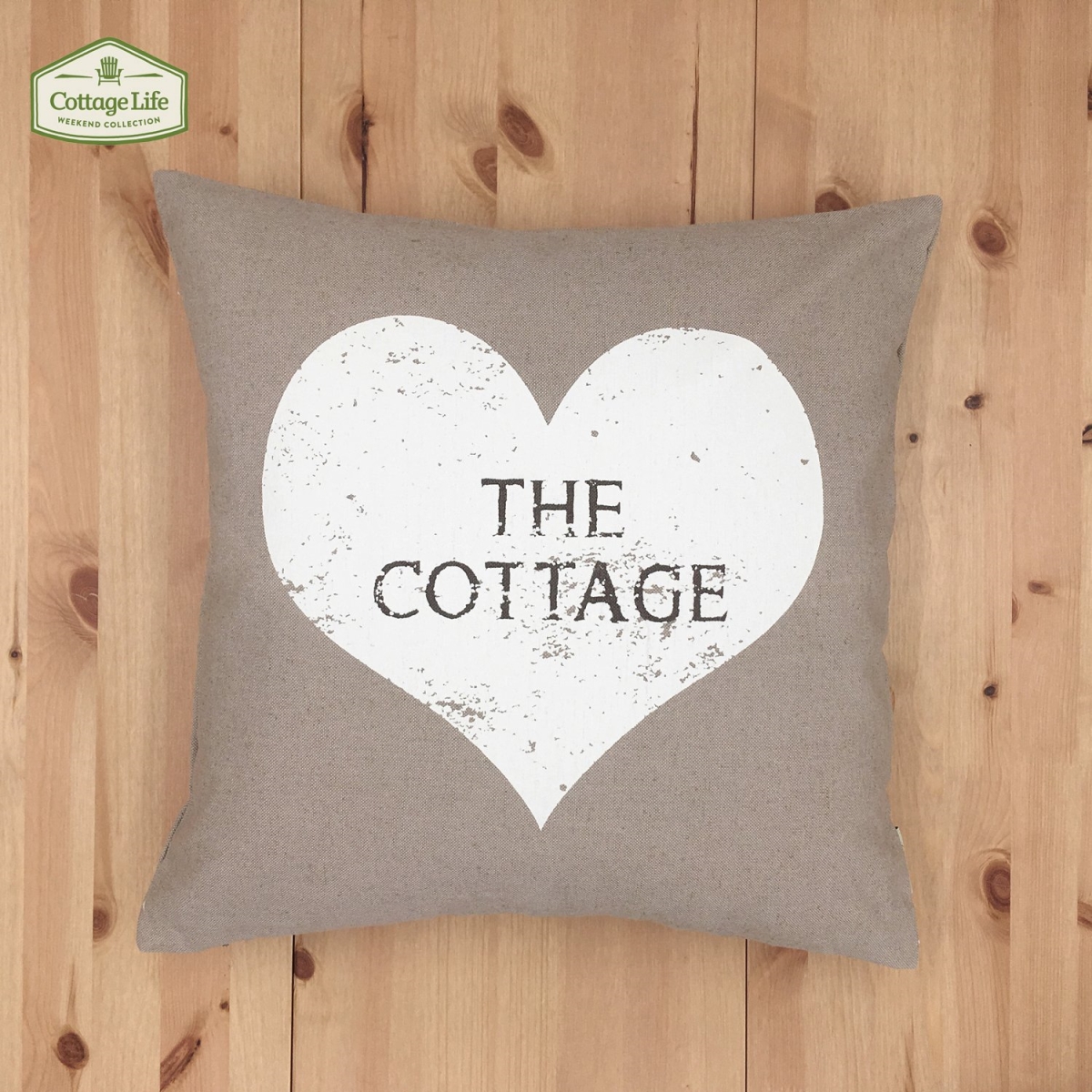 Picture of HUI Home HH-CR1818JS04OP 18 x 18 in. Cottage Rules The Cottage Heart Pillow with Polyester Insert