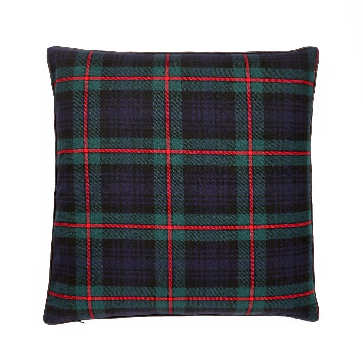 Picture of HUI Home HH-EB2626NT03OP 26 x 26 in. Edinburgh Tartan Plaid Pillow with Polyester Insert&#44; Forest Green&#44; Red & Navy Blue