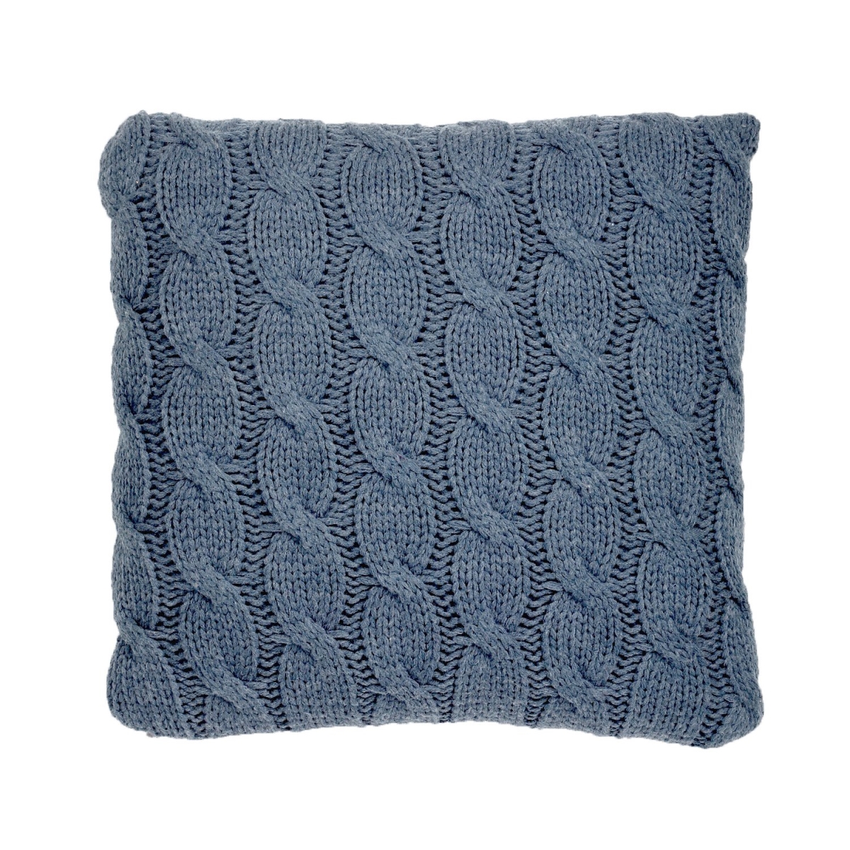 Picture of HUI Home HH-GC2626LL22OP 26 x 26 in. Cable Look Pillow with Polyester Insert&#44; Indigo