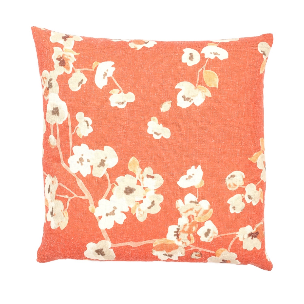 Picture of HUI Home HH-KY1818TWS4OP 18 x 18 in. Kyoto Floral Prints Throw Pillow with Polyester Insert&#44; Orange