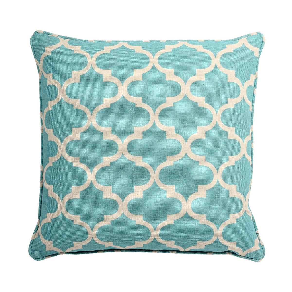 Picture of HUI Home HH-LA1818QDH4OP 18 x 18 in. Patterned Pillow with Polyester Insert&#44; Blue & White