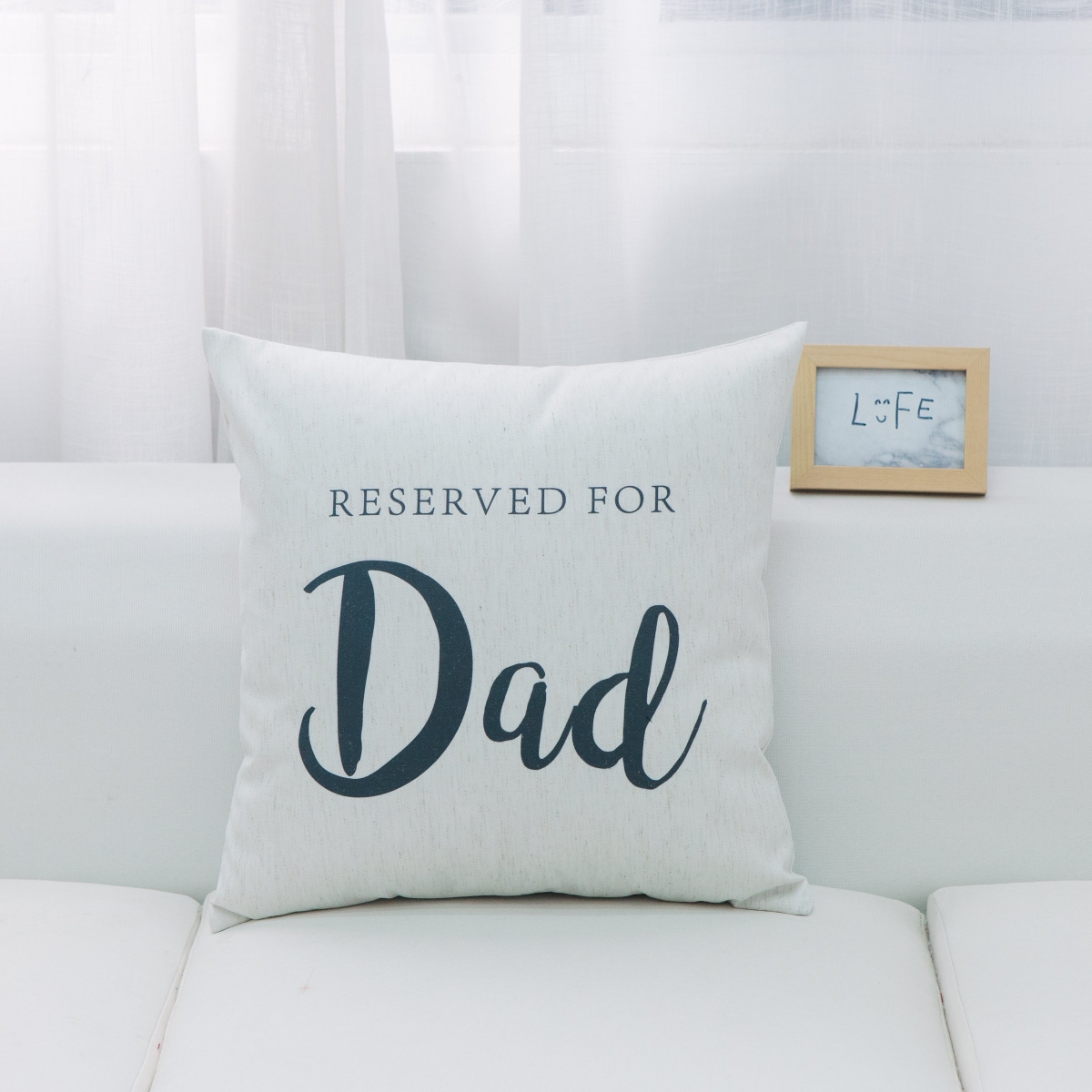 Picture of HUI Home HH-YM1818ICDDV2OP 18 x 18 in. Reserved for Dad Pillow with Polyester Insert