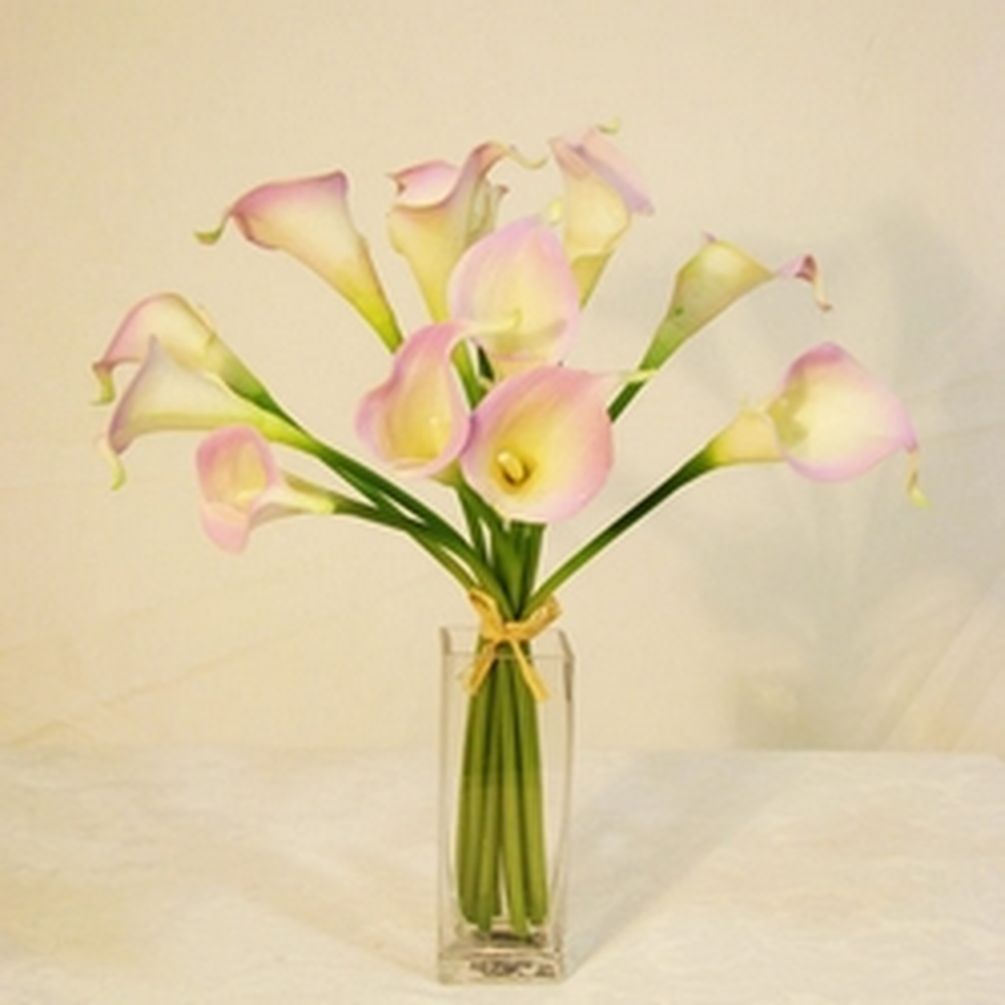 Picture of Mr. MJs CM-FM004LA 14 in. Real Touch Lilac Mini Calla Lily Bunch Artificial Flowers&#44; Set of 12