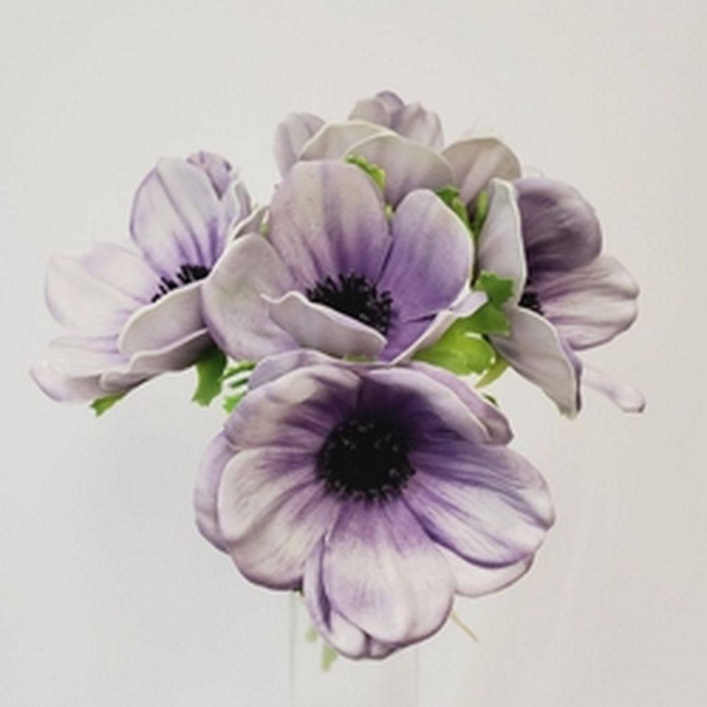 Picture of Mr. MJs CM-FM055LI 5 Real Touch Lilac Anemone Bouquet Artificial Flowers