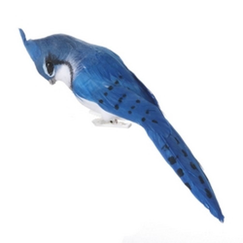 Picture of Mr. MJs CM-OM076BL 6 in. Feathered Blue Jay on Clip Ornament