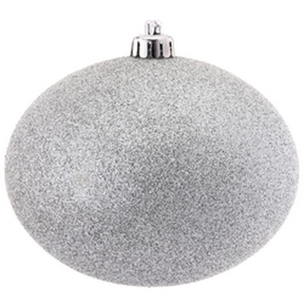 Picture of Mr. MJs CM-RC018SI 5.5 in. Silver Glitter Ball Ornaments&#44; Set of 2