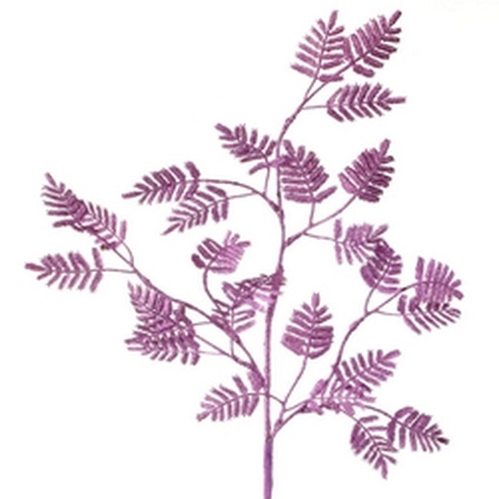 Picture of Mr. MJs CM-RC561LA 35 in. Lavender Glitter Lacy Fern Leaf Spray Faux Plants & Trees