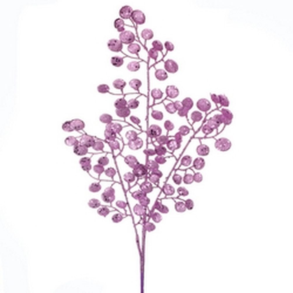 Picture of Mr. MJs CM-RC572LP 29 in. Light Purple Glittered Berries Spray Faux Plants & Trees