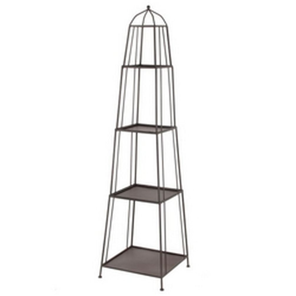 CM-RH165BR Brown Metal Obelisk Stackable Stand