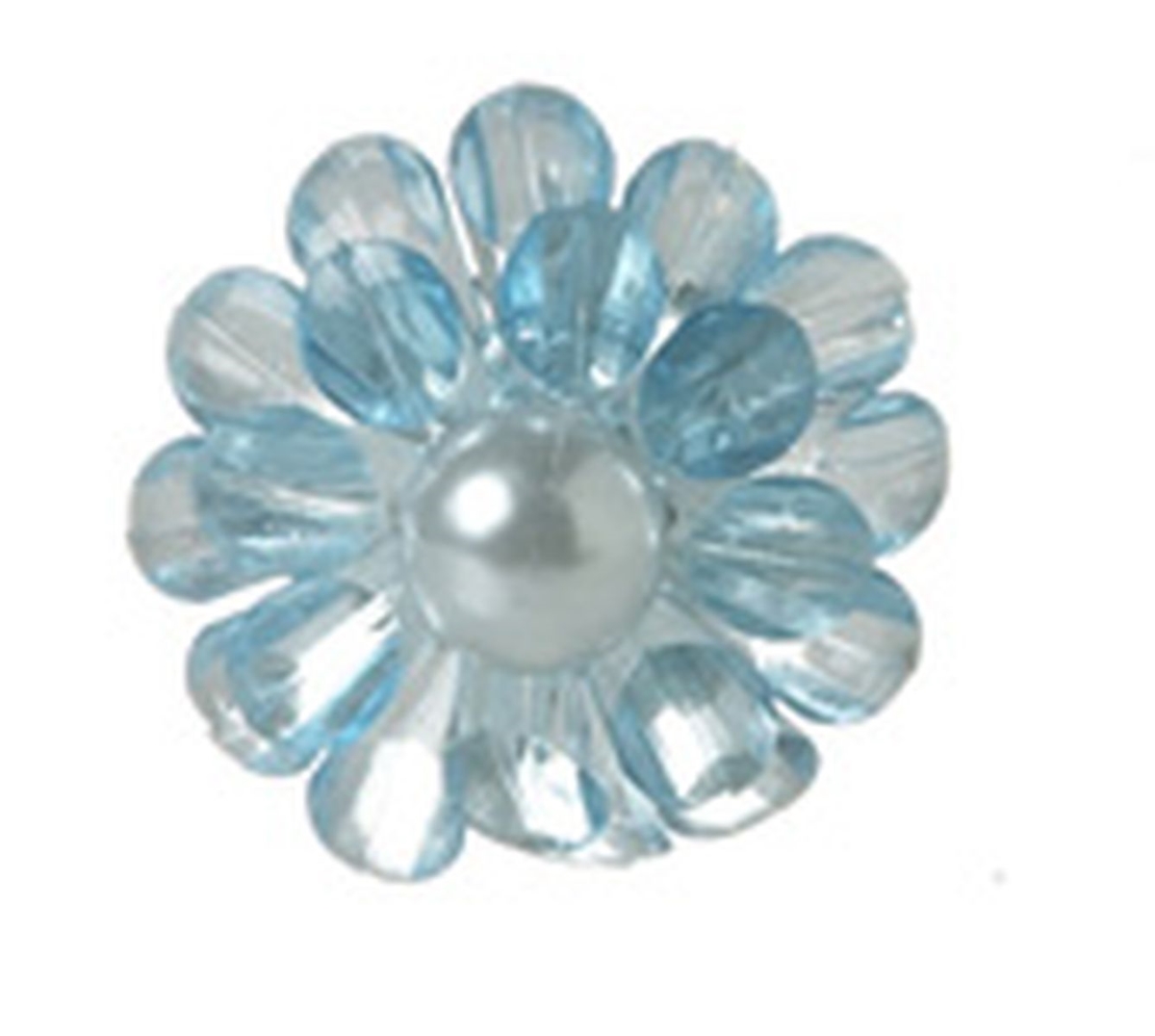 Picture of Mr. MJs VL-JA155-21-TRQ Acrylic Flower Magnet&#44; Turquoise - Set of 6