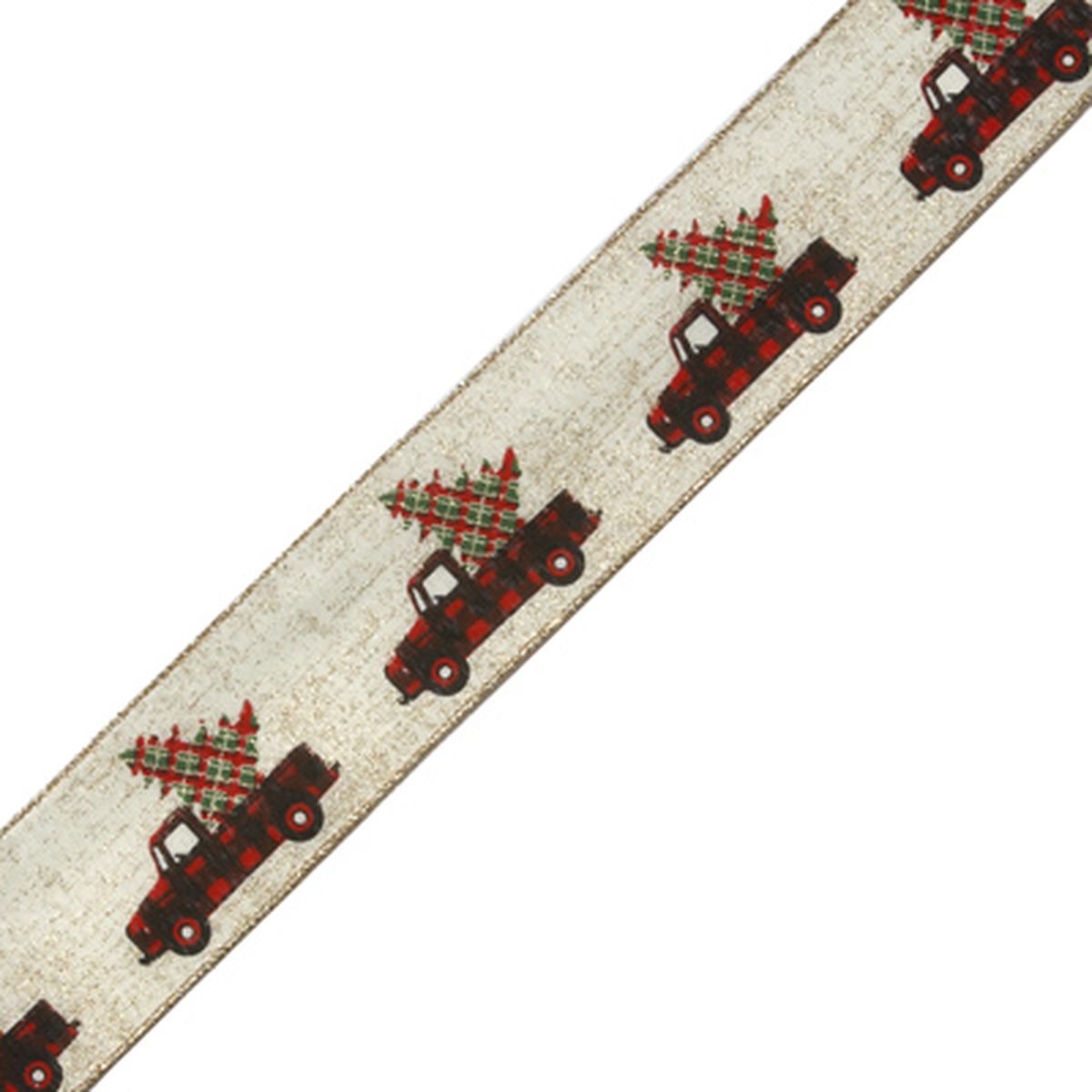 Picture of Mr. MJs VL-R-A2805 2.5 in. x 10 Yards Plaid Truck with Tree Pattern Ribbon