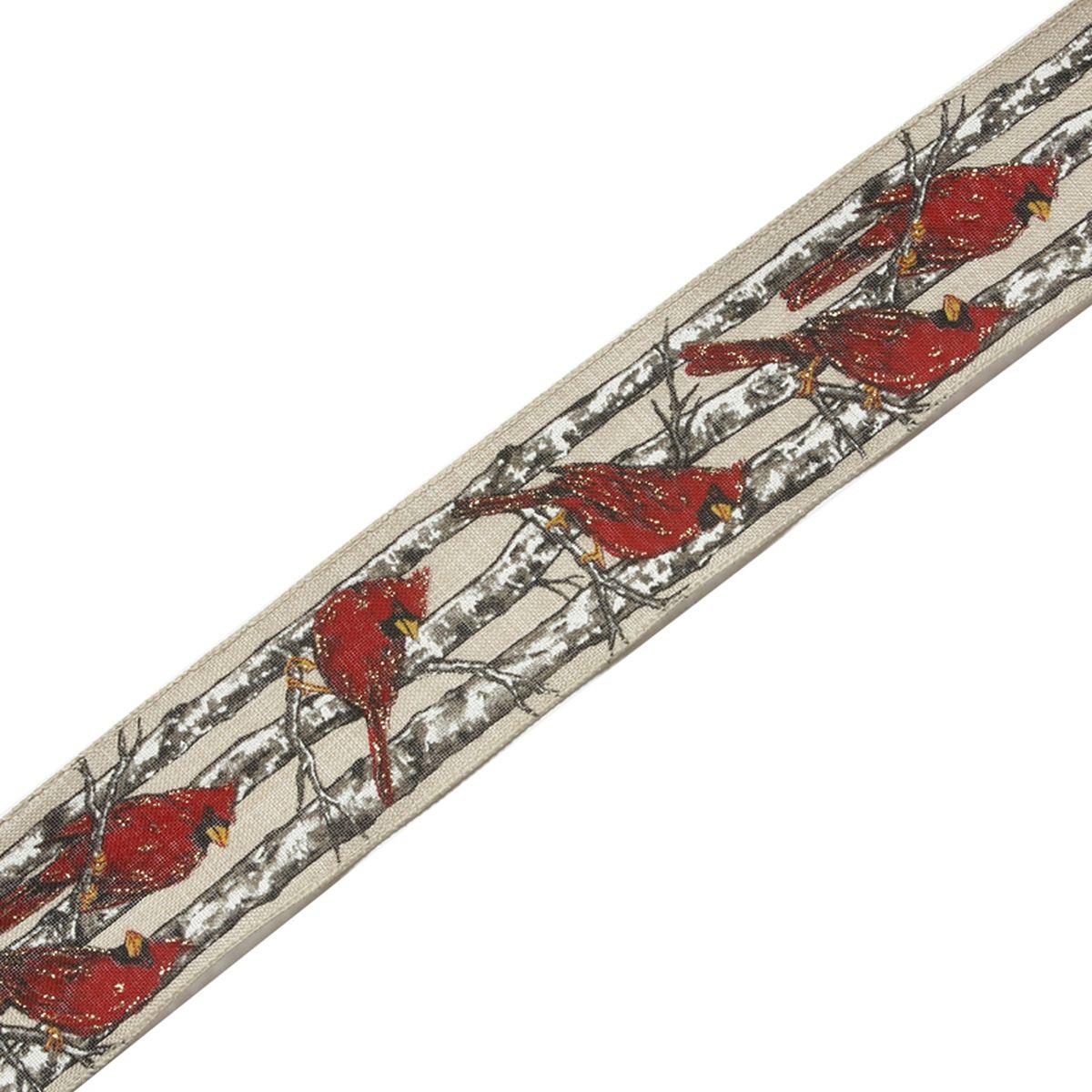 Picture of Mr. MJs VL-R-A2813 2.5 in. x 10 Yards Cardinals in Birch Tree Patterned Ribbon&#44; Multi Color