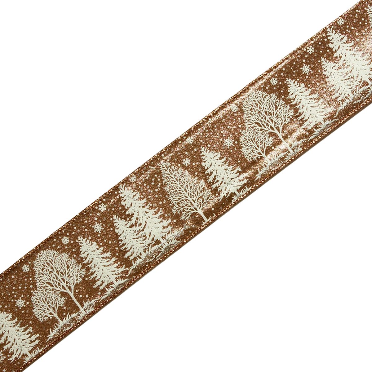 Picture of Mr. MJs VL-R-A2822 2.5 in. x 10 Yards Copper with Cream Colored Trees Ribbon