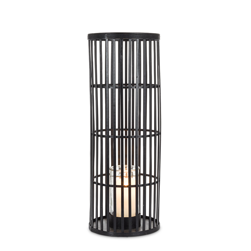 Picture of Abbott Collections AB-27-COSTA-401 31 in. Rib Candle Lantern&#44; Black