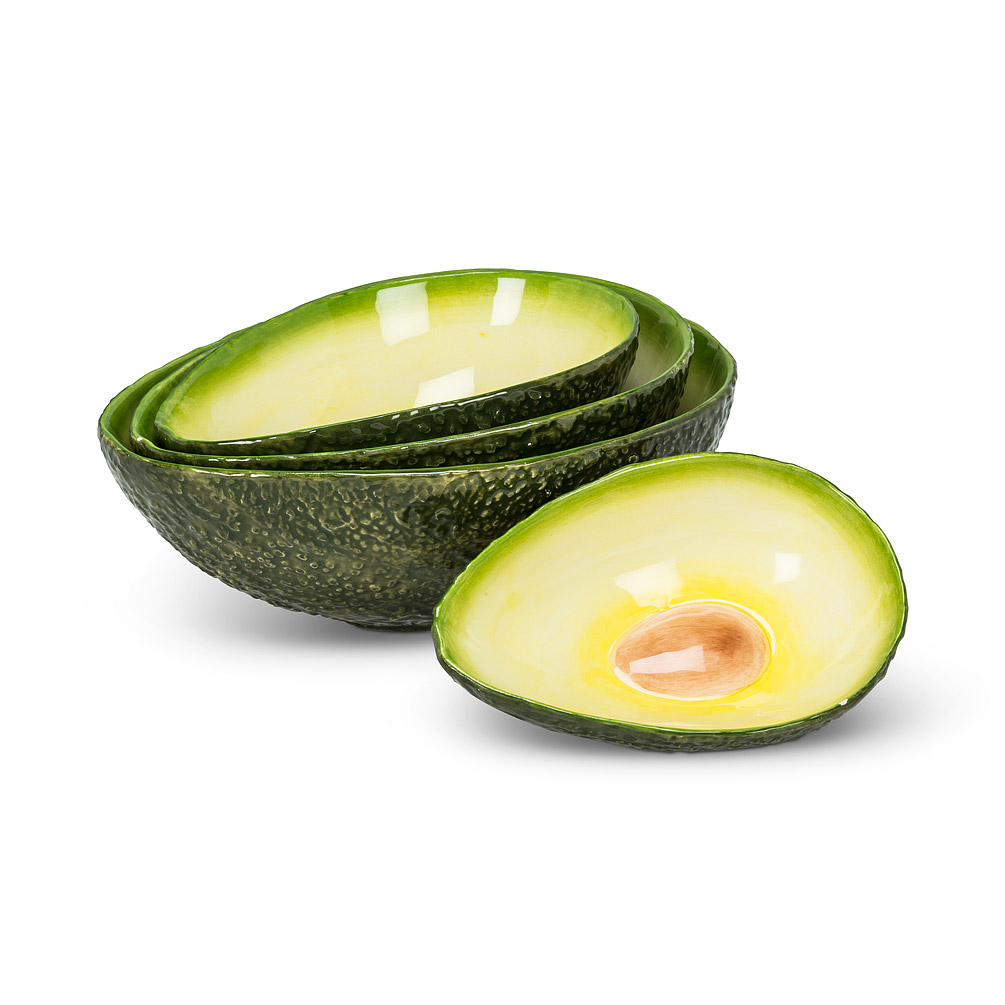 Picture of Abbott Collections AB-27-AVOCADO-611 4 in. to 6 in. Avocado Nesting Bowls, Green