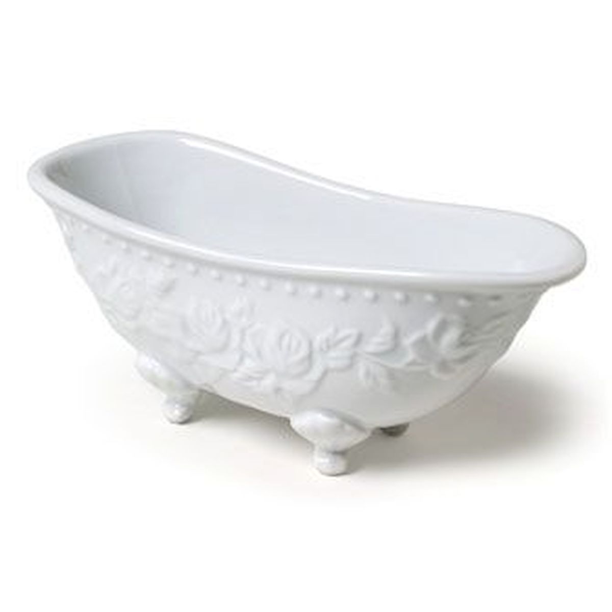 Picture of Abbott Collections AB-27-BLANC-113 6.5 in. Embossed Bathtub Soap Dish, White