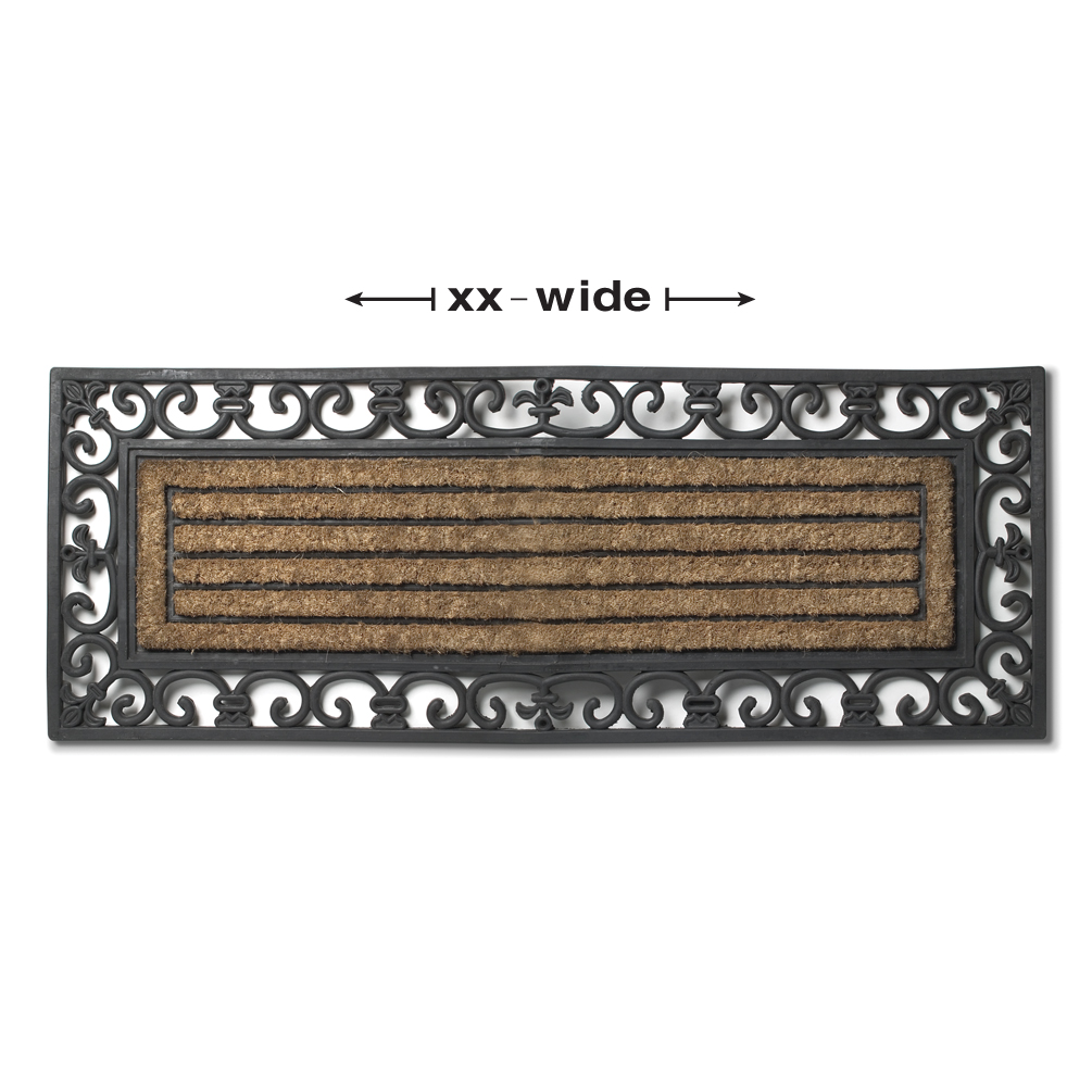 Picture of Abbott Collections AB-35-RFW-1310 18 x 48 in. Grill Double Doormat with Border&#44; Natural & Black