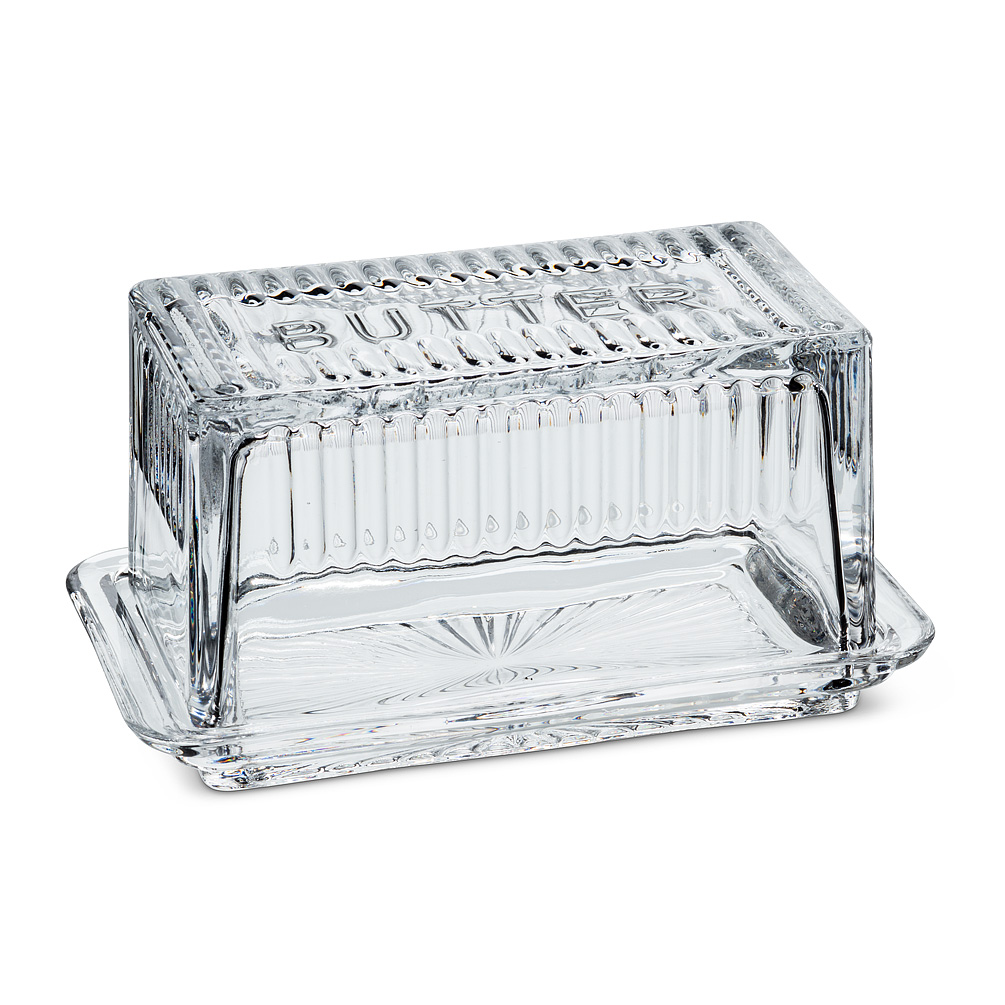 Picture of Abbott Collections AB-27-BUTTERBOX 7.5 in. Covered Butter Dish&#44; Clear - Large