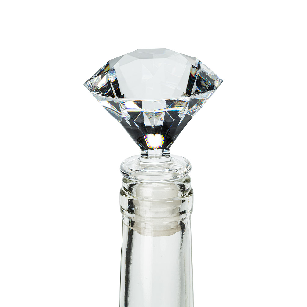 Picture of Abbott Collections AB-27-CRISTAL 3 in. Round Cut Gem Bottle Stopper, Clear