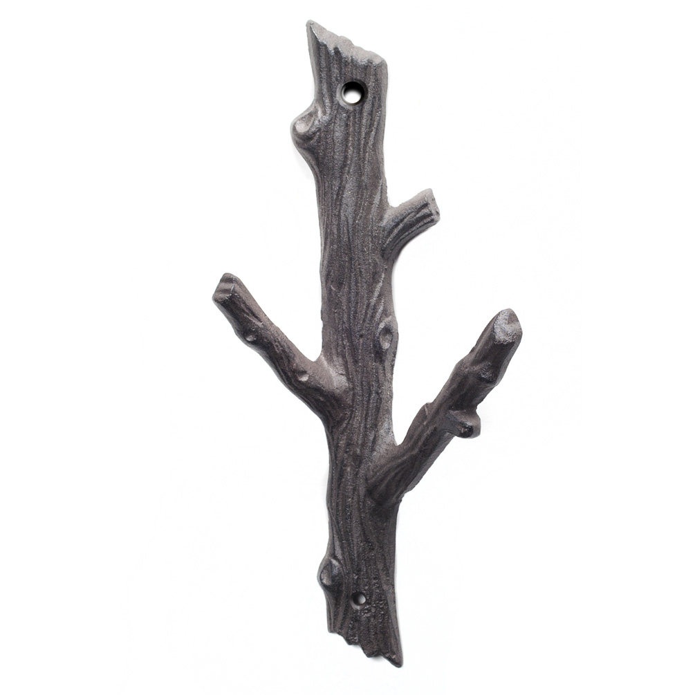 Picture of Abbott Collections AB-27-IRONAGE-70 11 in. Branch Shape Double Hook&#44; Dark Brown