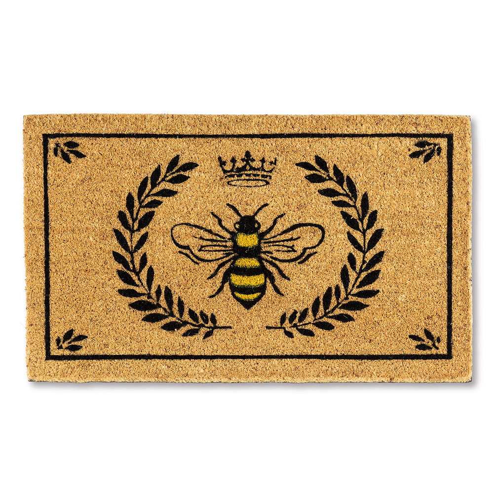 Picture of Abbott Collections AB-35-PFW-GE-3013 18 x 30 in. Bee in Crest Doormat&#44; Natural