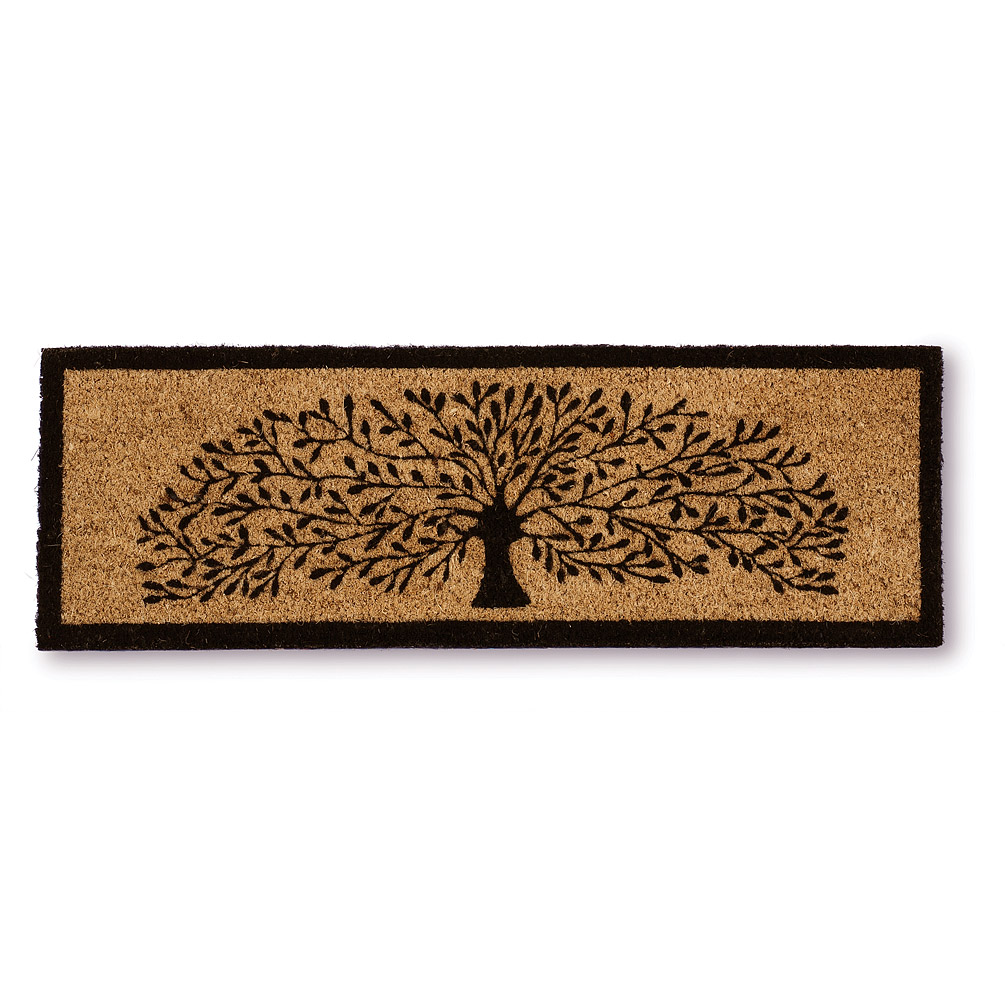 Picture of Abbott Collections AB-35-PFW-LE-790 10 x 30 in. Tree of Life Balcony Mat&#44; Natural & Black - Small