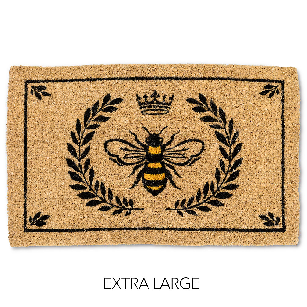 Picture of Abbott Collections AB-35-FWD-LM-512 30 x 48 in. Bee in Crest Doormat&#44; Natural - Extra Large