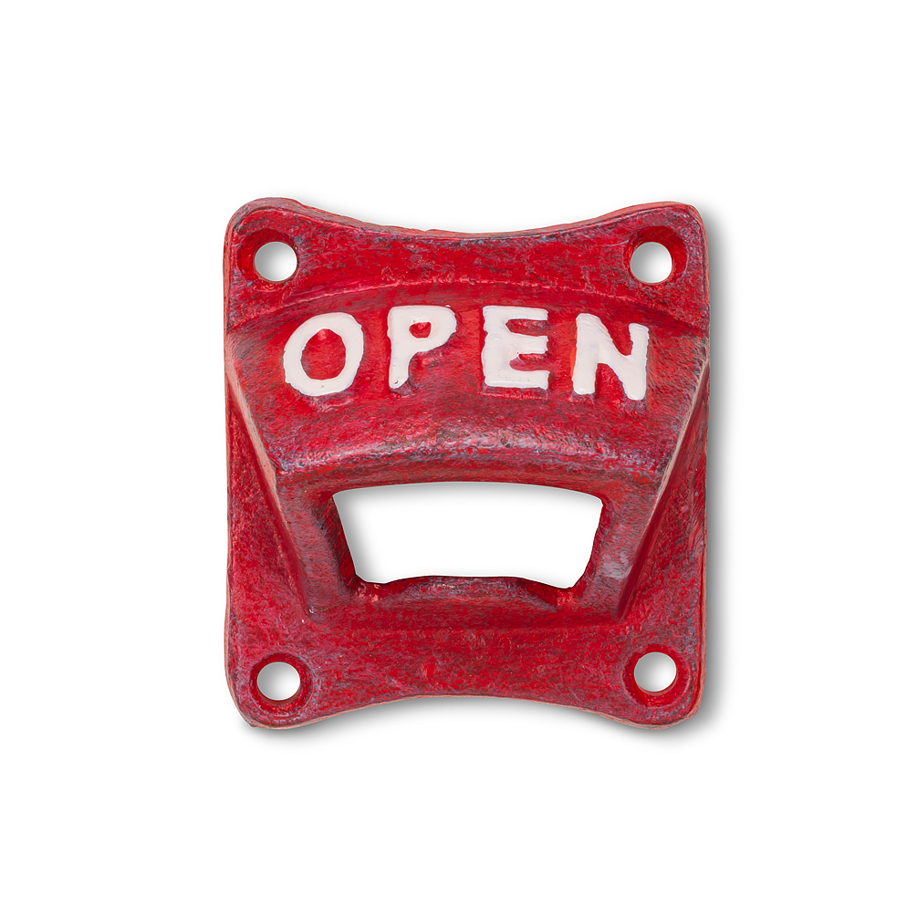 Picture of Abbott Collections AB-27-IRONAGE-266 2.5 in. Square Open Wall Bottle Opener&#44; Antique Red
