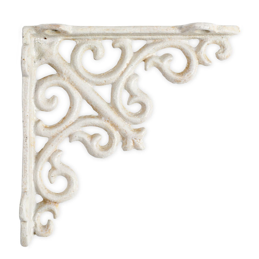 Picture of Abbott Collections AB-27-FORGE-101 Antique White Scroll Bracket - Set of 2